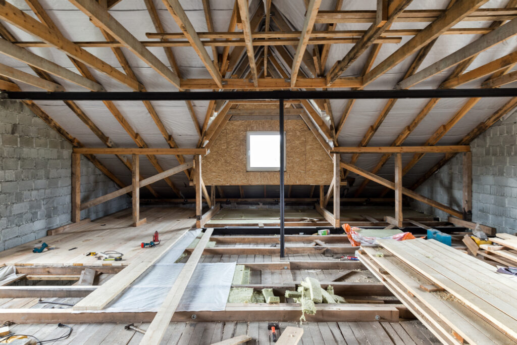 Construction of the second floor inside