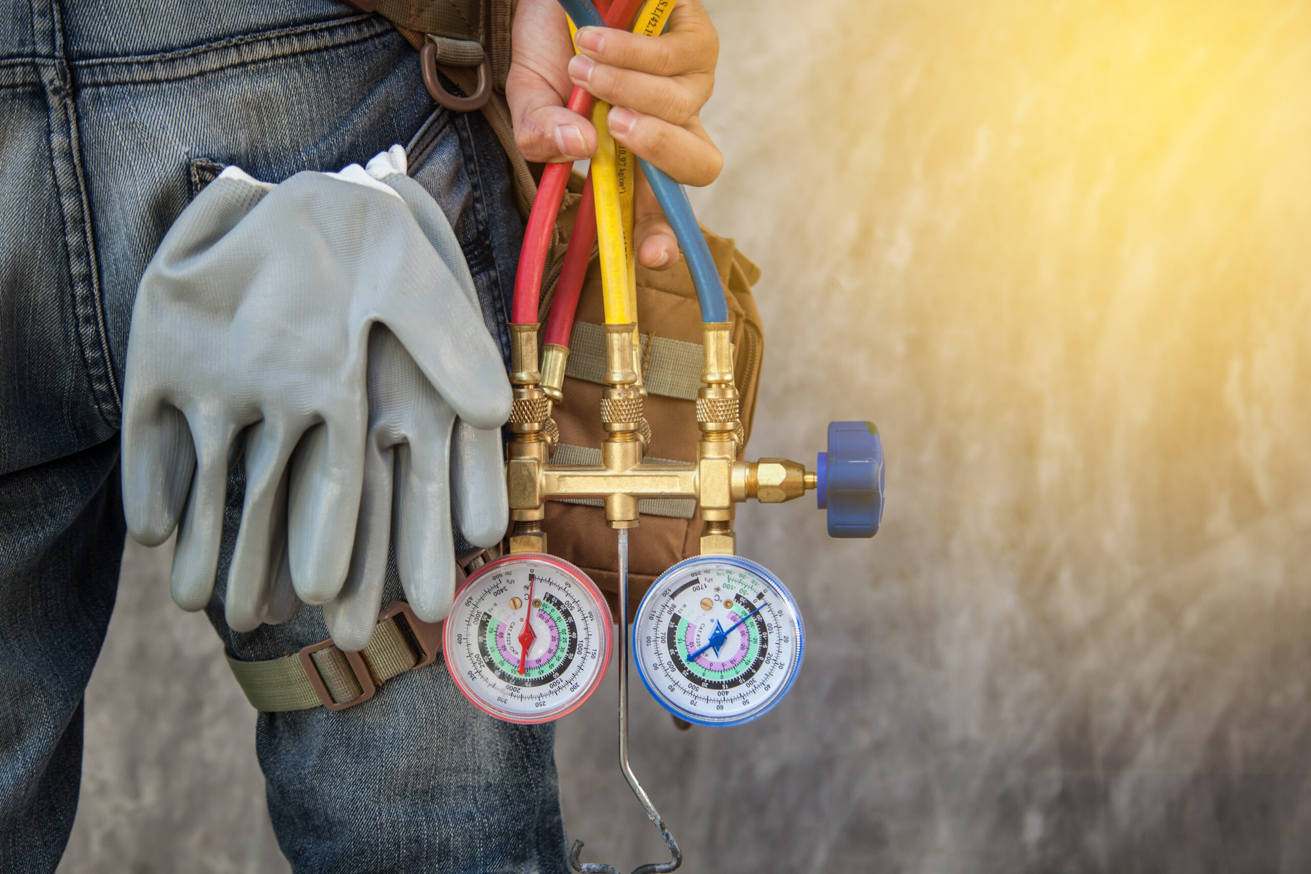 Air Conditioning Technician and A part of preparing to install n